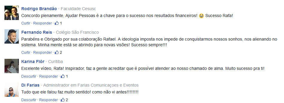 Depoimentos curso enfim, desempregado
